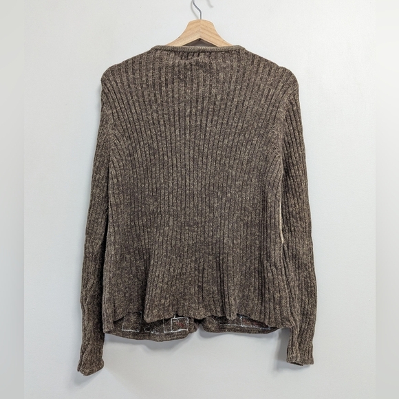 Vintage 90s Beaded Santa Ugly Christmas Cardigan Sweater‎ Teacher Retro - Picture 2 of 15